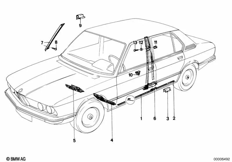 Tuerca de expansión para BMW Serie 3 E21, Serie 5 E12 E28, Serie 6 E24, Serie 7 E23 (OEM 51135680113). Original BMW