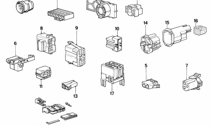 Conector eléctrico OEM 61131378401 para BMW E30, E36, E34, E24, E32. Original BMW.