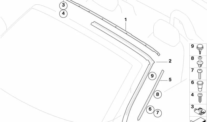 Prestol-Käfig für BMW E46, E85 (OEM 51717025269). Original BMW.