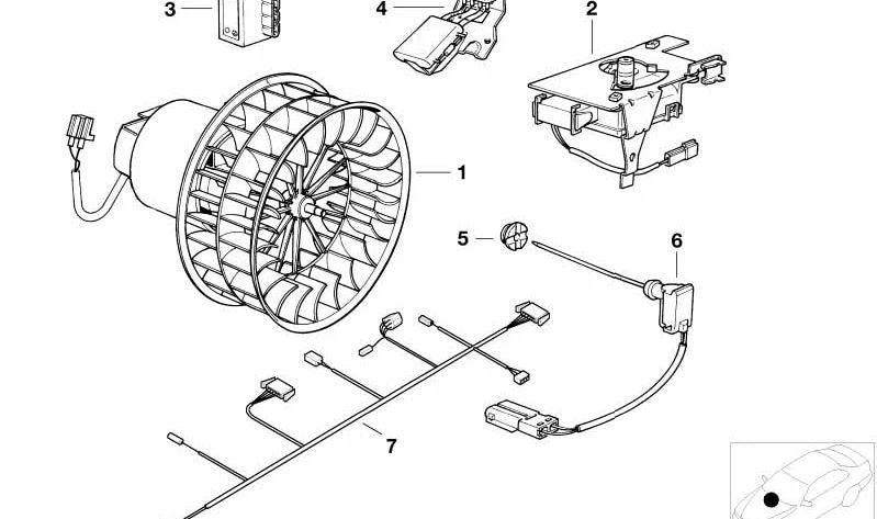 Controlador de Aire Acondicionado para BMW E36 (OEM 64118370928). Original BMW.