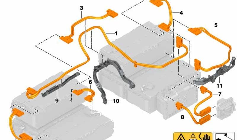 Kabelkanal für BMW G20, G21, G30, G31N, G11, G12, G01 (OEM 61278632913). Original BMW