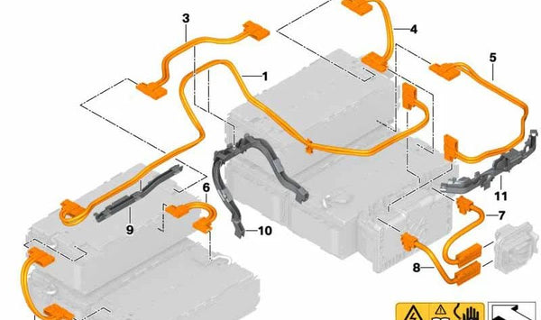 Canal de cables para BMW G20, G21, G30, G31N, G11, G12, G01 (OEM 61278632913). Original BMW