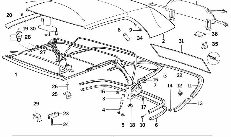 Moldura derecha para BMW Serie 3 E30 (OEM 51131932800). Original BMW.