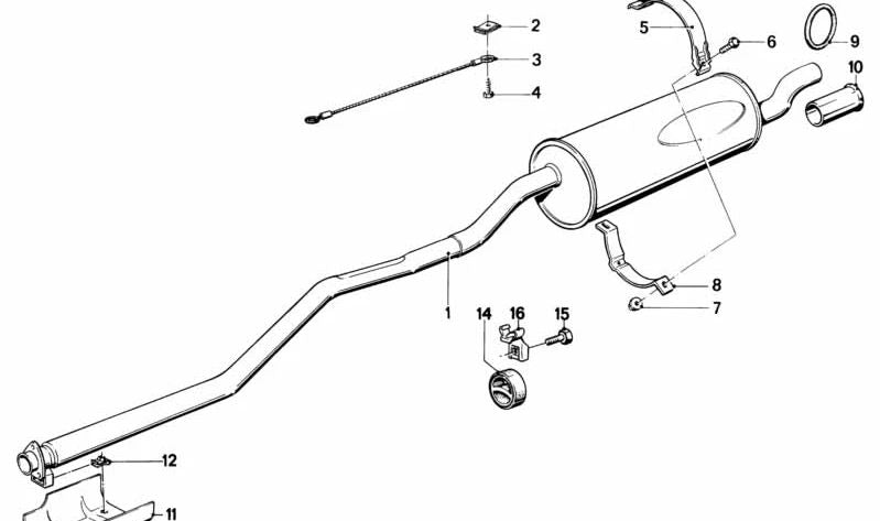 Abrazadera de escape OEM 18211245987 para BMW E12, E28. Original BMW.