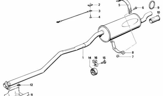 Abrazadera de escape OEM 18211245987 para BMW E12, E28. Original BMW.