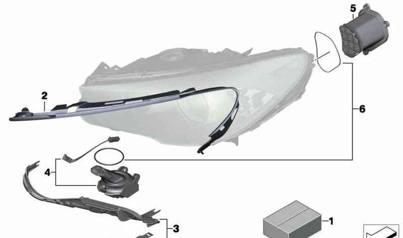 Intermitente izquierdo para BMW Serie 5 F07, F07N (OEM 63127262833). Original BMW