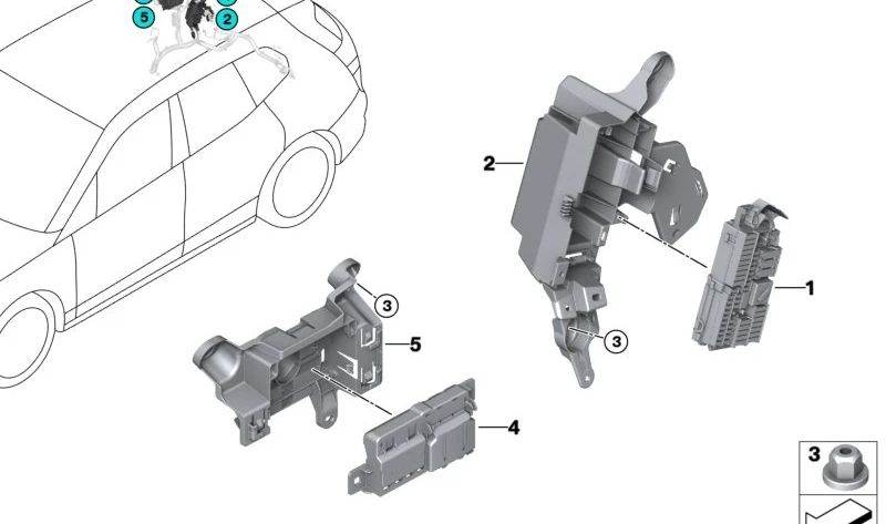 Soporte para BMW i I20 (OEM 61138717813). Original BMW.