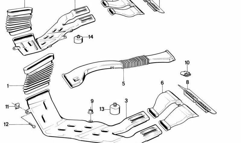 Pieza intermedia izquierda para BMW E34, E32 (OEM 64221908673). Original BMW