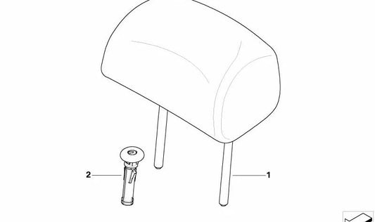 Reposacabezas de Cuero para BMW X5 E70 (OEM 52207171134). Original BMW.