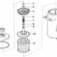 Tapa depósito de líquido de dirección OEM 32411134842 para BMW E30, E34, E32, E38, E31. Original BMW.