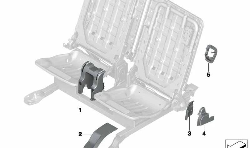 Cubierta de carril de asiento derecha para BMW X5 E70, F15 (OEM 52307171160). Original BMW