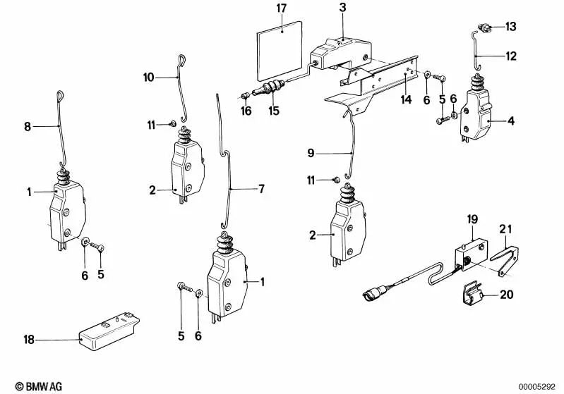 Accionamiento para BMW E28 (OEM 51261373004). Original BMW