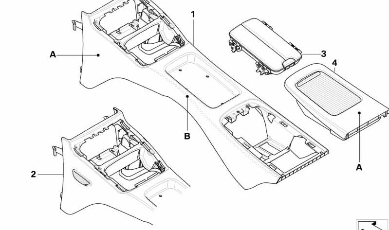 Portavasos para BMW Serie 3 E92, E93 (OEM 51167965753). Original BMW