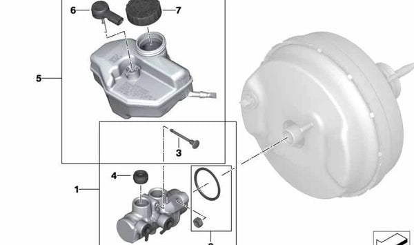 Kit de reparación del depósito de compensación para BMW Serie 7 G11, G12 (OEM 34336873448). Original BMW