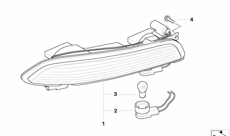 Pilote arrière Izquierdo OEM 63217841121 pour BMW E63 et E64. BMW d'origine.