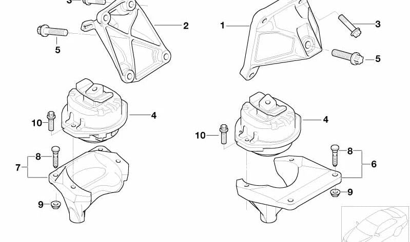 Sechskantschraube für BMW G42, G20, G21, G28, F07, F10, F11, F18, F90, G30, G31, G38, F06, F12, F13, G32, E65, E66, F01, F02, F04, G11, G12, G15, F25, G01, G08, G08E, G08F, F26, G02, F95, G05, F96, G06, G07 (OEM 07119909928). Original BMW