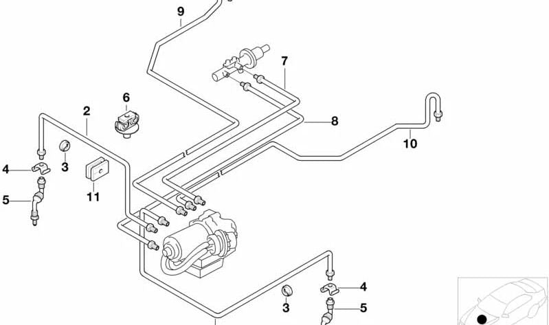 Tubería de freno OEM 34326754592 para BMW E36, Z3. Original BMW