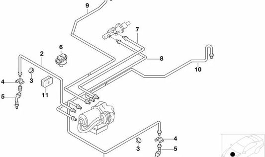 Tubería de freno OEM 34326754592 para BMW E36, Z3. Original BMW