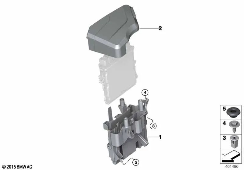 Protector contra salpicaduras para BMW Serie 1 F20N, F21N, Serie 2 F22, F22N, F23, F23N, Serie 3 F30N, F31N, F34N, Serie 4 F32, F32N, F33, F33N, F36, F36N (OEM 12908642134). Original BMW