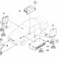 Sensor B-Pilar derecho para BMW E60, E61, E63 (OEM 65776962886). Original BMW