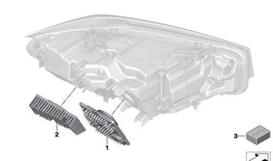 Modulo LED intermittente/sinistra Light Dury OEM 63115A82A01 per BMW G20, G21, G28. BMW originale