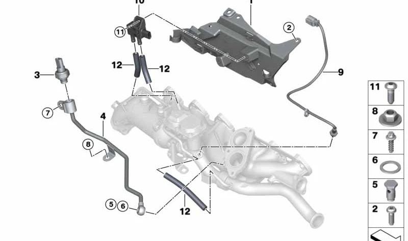 Support des capteurs OEM 13628571779 pour BMW G20, G21, G30, G31, G32, G11, G12, G14, G15, G16, G01, G02, G05, G06, G07. BMW d'origine.