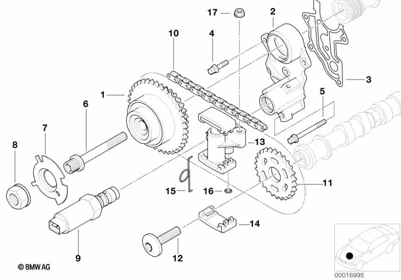 Junta Metálica para BMW E39, E38, E53, E52 (OEM 11361705578). Original BMW