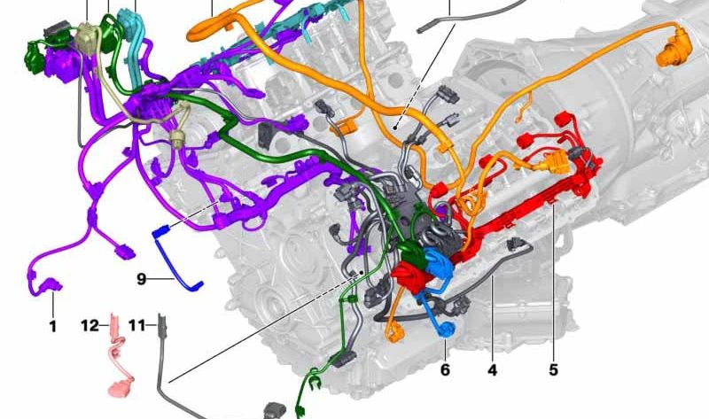 Cableado Motor para BMW Serie 7 G11, G12 (OEM 12518654424). Original BMW.