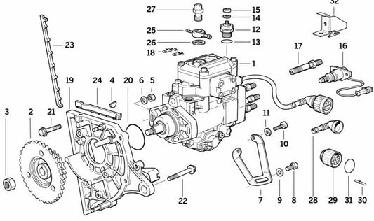 Anneau de planche pour BMW E36, E34 (OEM 13512243633). BMW d'origine