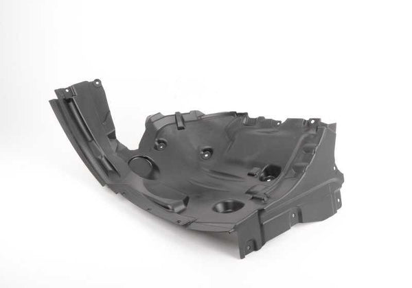 Protector paso de rueda delantero derecho OEM 51718050546 para BMW F06, F12, F13. Original BMW.