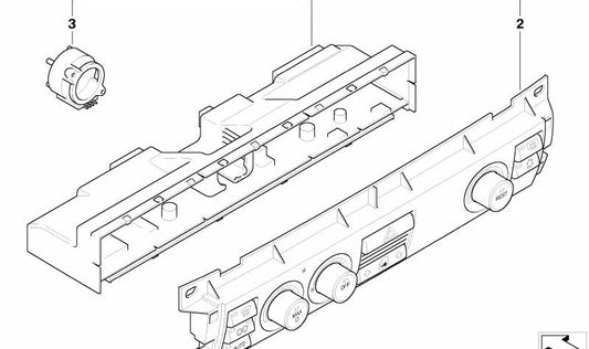 Unidad de Control de Climatizador Automático para BMW E65, E66 (OEM 64116953182). Original BMW