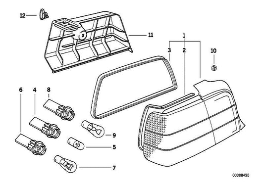 Piloto Trasero Intermitente Blanco Para Bmw E36 . Original Bmw. Recambios