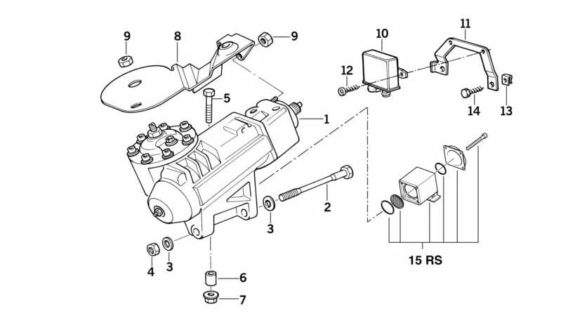 Unidad de Control Servotronic para BMW E34, E24, E32, E31 (OEM 32431162705). Original BMW.