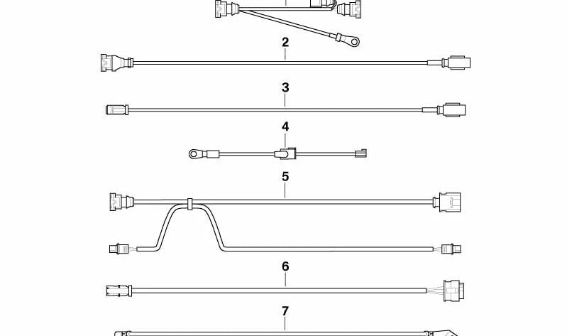 Cable adaptador para calefacción adicional para BMW E53 (OEM 12517790774). Original BMW