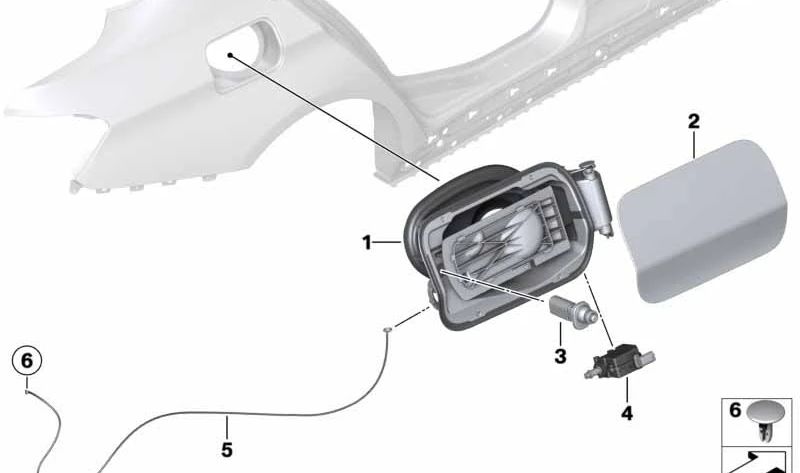 Tapa de cubierta para BMW Serie 4 F32, F36 (OEM 51177270491). Original BMW