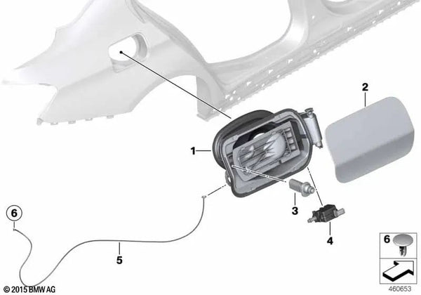 Tapadera para BMW Serie 3 F34N (OEM 51177409544). Original BMW