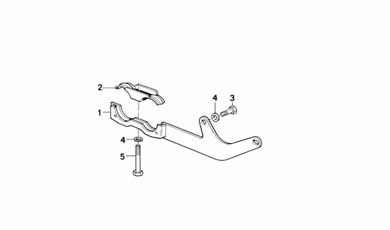 Soporte Sistema de Escape para BMW Serie 5 E28, Serie 6 E24 (OEM 18211175778). Original BMW