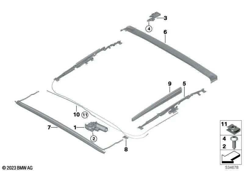 Fuelle para BMW Serie 3 G20N, G21, G21N, G28, G28N Serie 4 G22, G82 Serie 5 G60 (OEM 54107447850). Original BMW.