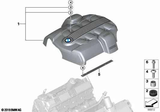 Schallschutzhaube für BMW 7er E65, E66 (OEM 11617547248). Original BMW