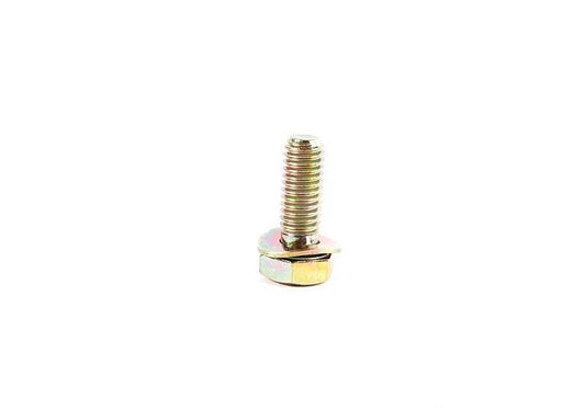 Hex Head Screw with Washer for BMW E21, E30, E36, E12, E28, E34, E24, E23, E32, E38, E31 (OEM 07119915021). Original BMW.