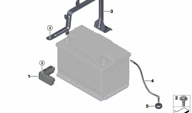 Barra de Refuerzo para Batería para BMW F25, F26 (OEM 61217594932). Original BMW.