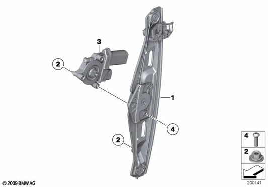 Motore posteriore destro posteriore per BMW X1 E84 (OEM 67627268340). BMW originale