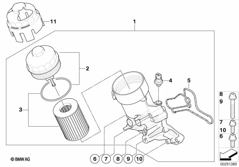 Dichtung für BMW 3er E90, E92, E93 (OEM 11427838276). Original BMW