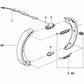 Bowdenzug de freno de estacionamiento de pie izquierdo para BMW Serie 7 E38 (OEM 35511161473). Original BMW