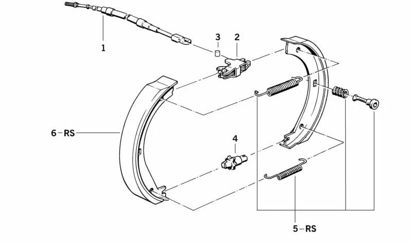 Cable de freno de estacionamiento derecho OEM 35511161474 para BMW Serie 7 (E38). Original BMW.