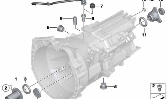 Guía de varilla selectora OEM 23117589987 para BMW (Modelos compatibles: E81, E82, E87, E88, F20, F21, F22, F23, E90, E91, F30, F31, F34, F35, F32, F33, F36, E84). Original BMW.