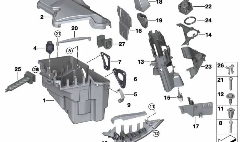 Tuelle para BMW X5 E70, F15, F85, X6 E71, F16, F86 (OEM 61139241765). Original BMW