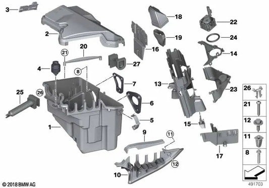 Stopper for BMW E81, E82, E87, E88, E90, E91, E92, E93, E84, E70, E71, E89 (OEM 12907537064). Genuine BMW.