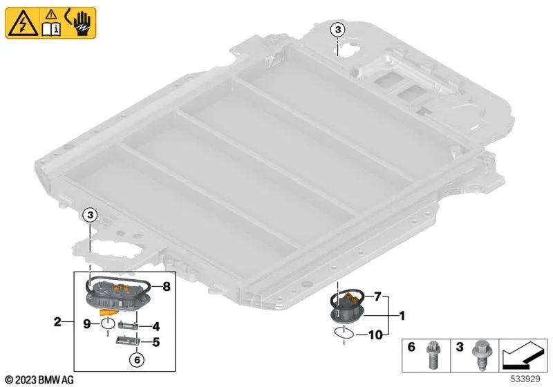 Junta de forma para BMW Serie 5 G60, Serie 7 G70, i I20, X1 U11, U12 (OEM 61278861083). Original BMW