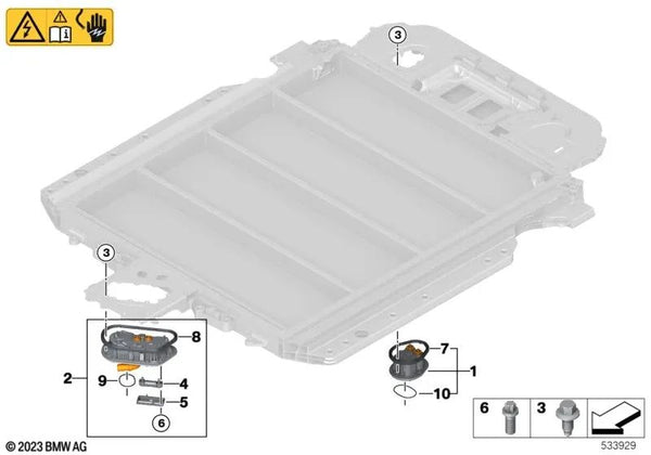 Junta para Conector para BMW Serie 5 G60, Serie 7 G70, i I20, X1 U11, U12 (OEM 61278861085). Original BMW.